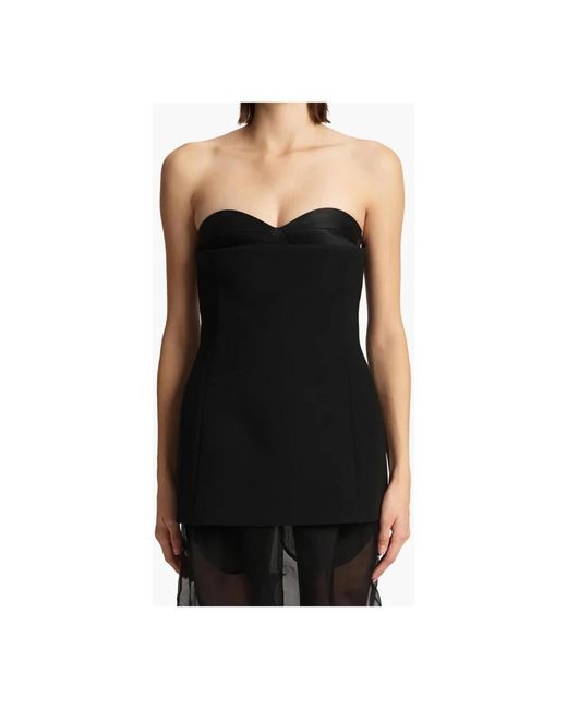 Khaite Black Schwarzes Polyester-Top