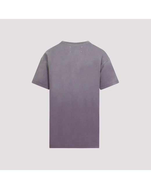 Maison Margiela Purple Verbessern sie ihre lässige garderobe mit diesem aubergine t-shirt,gewaschenes schwarzes t-shirt