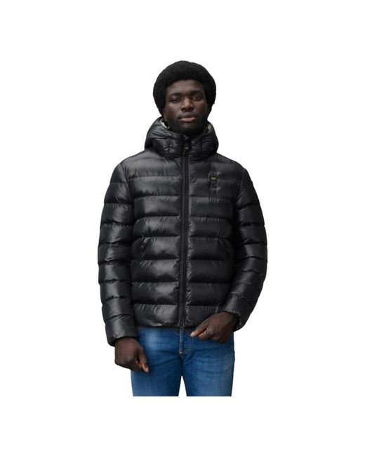 Winter Jackets Blauer de hombre de color Black