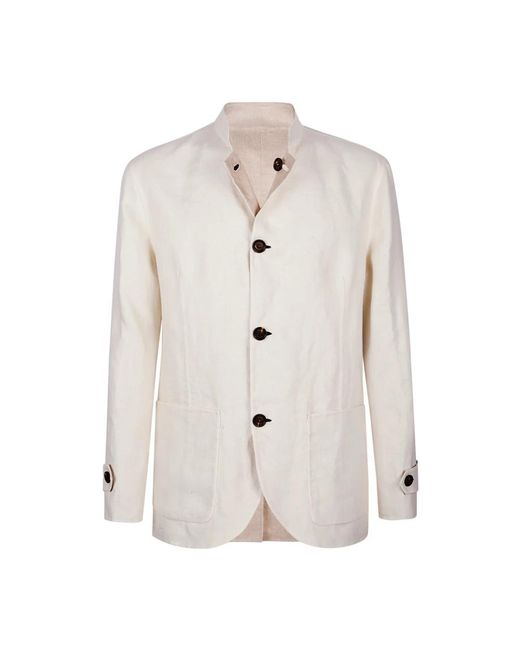 Eleventy White Light Jackets for men
