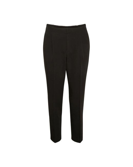 Saint Tropez Black Slim-Fit Trousers