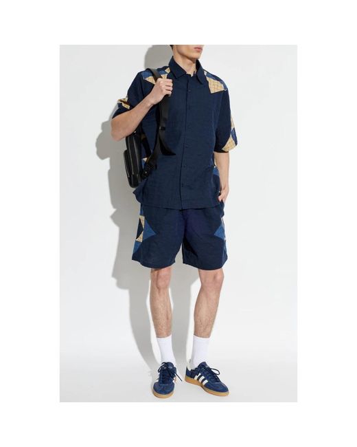 A.P.C. Overhemden ,Blauw ,Katoen Patchwork Shirt in het Blue voor heren