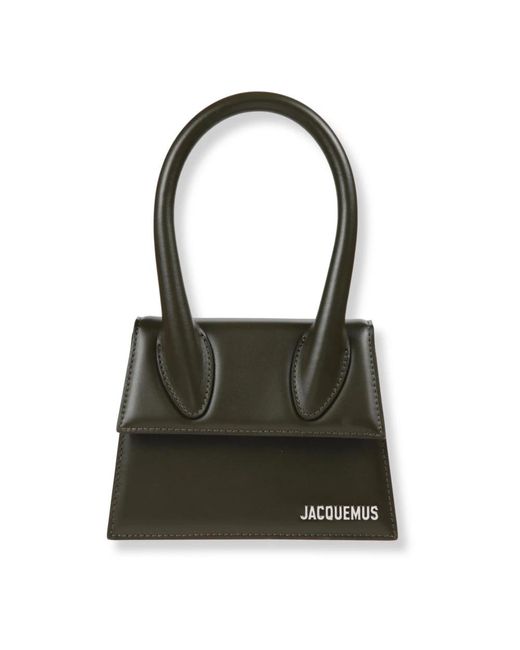 Jacquemus Green Strukturierte Ledertasche Mit Abnehmbarem Riemen