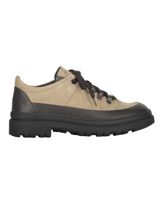 Moorer Brown Laced Shoes for men