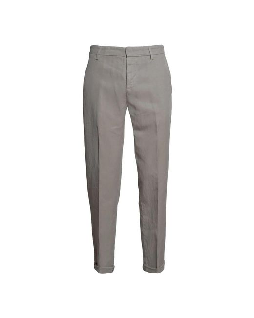 Dondup Gray Slim-Fit Trousers for men