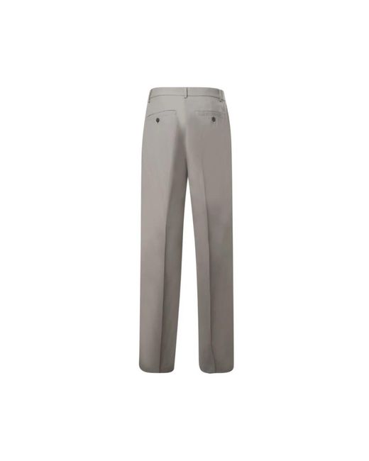 Emporio Armani Gray Straight Trousers for men