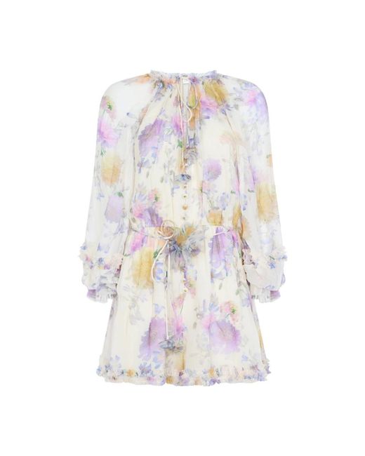 Zimmermann White Playsuits
