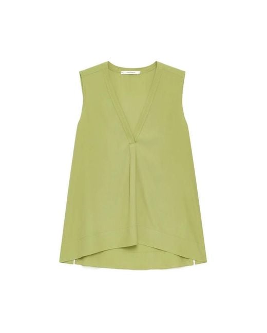 Maliparmi Green Sleeveless Tops