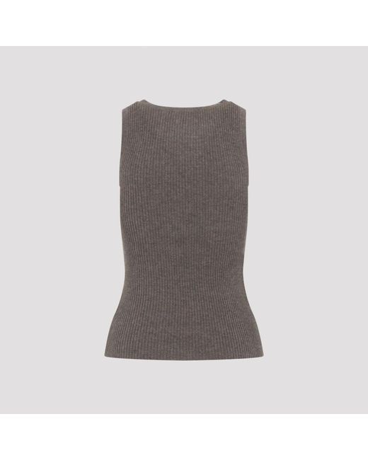 Max Mara Brown Sleeveless Tops