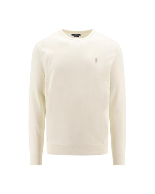 Polo Ralph Lauren White Round-Neck Knitwear for men