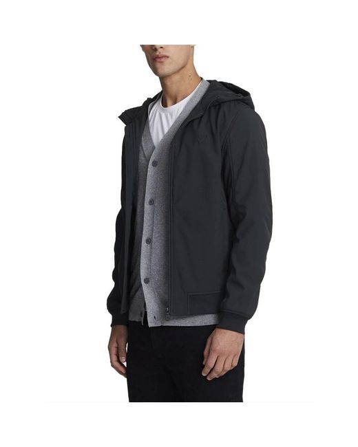 Lyle & Scott Schwarze softshell kapuzen fleece jacke in Blue für Herren
