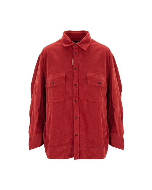DSquared² Jassen ,Rood ,Katoen Light Jassen in het Red