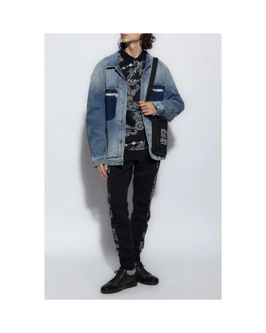Versace Jeans Couture Black Polo Shirts for men