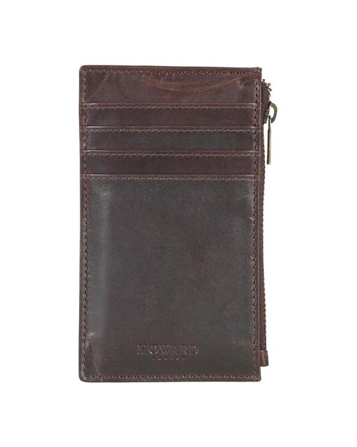 Howard London Accessoires ,Bruin ,Leer Cardwallet Alvin in het Brown voor heren