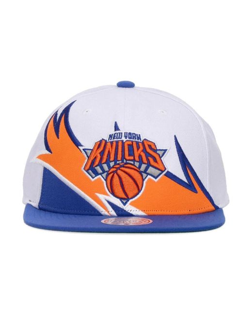 Mitchell & Ness Accessoires ,Wit ,Polyester Nba Waverunner Snapback Pet Wit in het Blue voor heren