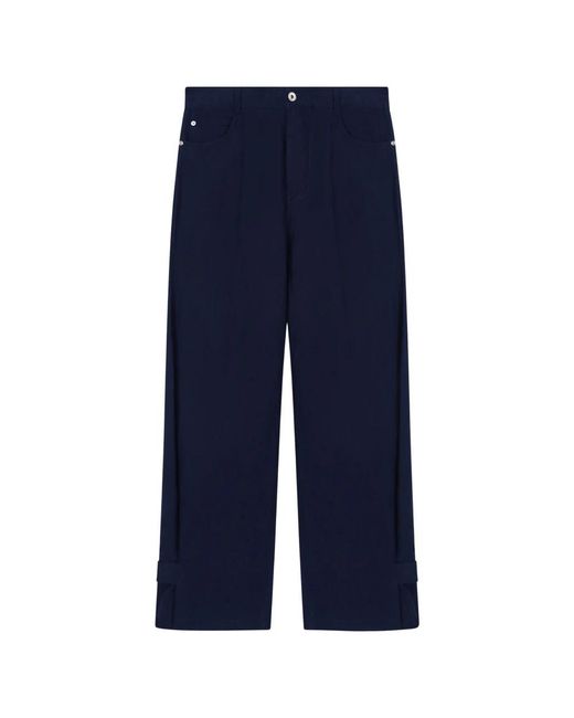 Emporio Armani Blue Wide Trousers