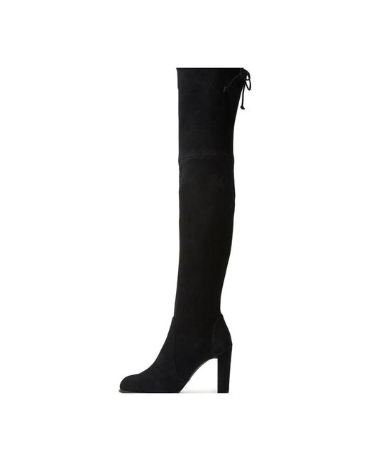 Stuart Weitzman Black Highland overknee-stiefel