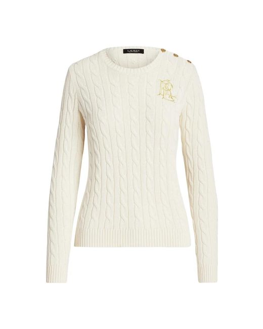 Ralph Lauren Natural Cable-Knit Jumper