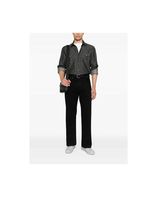 Barba Napoli Black Casual Shirts for men