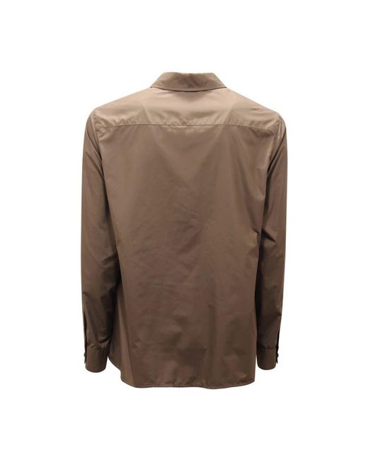 Mazzarelli Grünes Ostuni Tech Overshirt in Brown für Herren