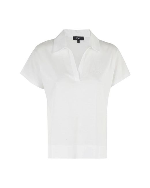 Tops > polo shirts Fay en coloris White