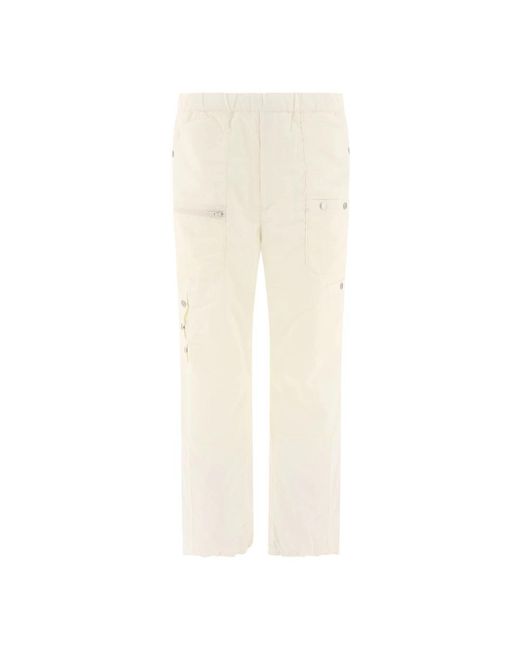 Undercover Witte Nylon Cargo Broek in het Natural voor heren