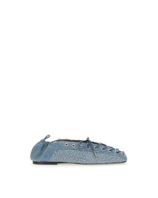Ganni Blue Ballerinas