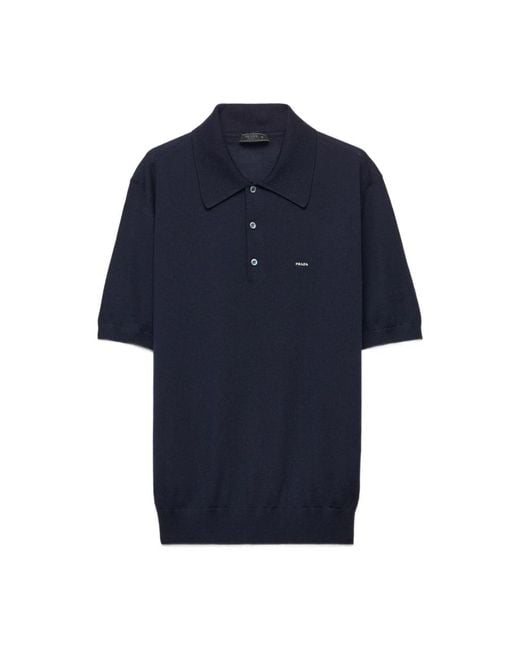 Prada Blue Polo Shirts for men