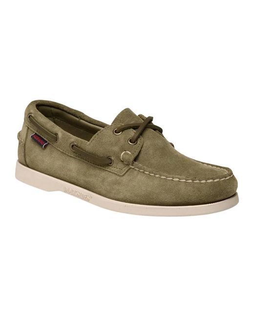 Sebago Green Sailor Shoes for men