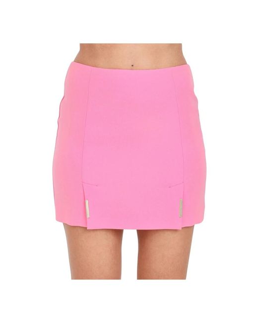 Falda corta rosa con aberturas delanteras SIMONA CORSELLINI de color Pink