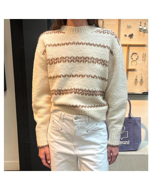 Isabel Marant White Round-Neck Knitwear