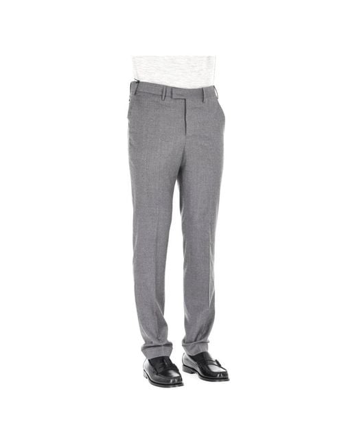 PT Torino Gray Suit Trousers for men