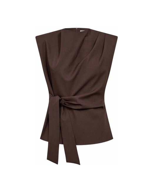 co'couture Brown Sleeveless Tops