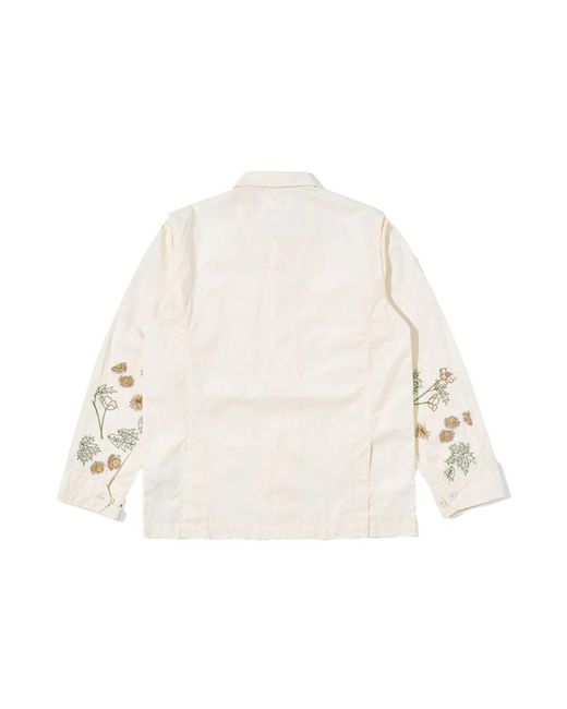 Universal Works Ecru Broadcloth Cruiser Hemd in Natural für Herren
