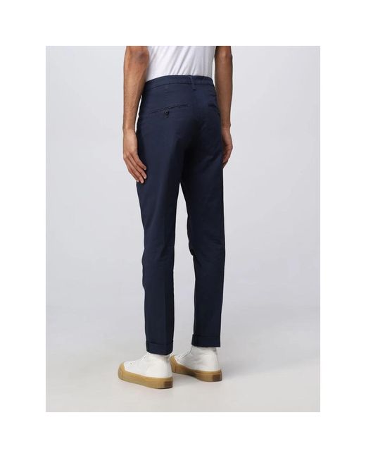 Dondup Blue Slim-Fit Trousers for men