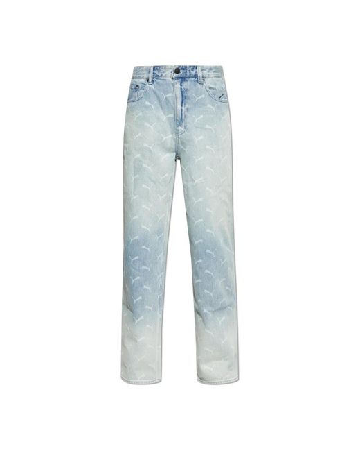 PUMA Jeans ,Blauw ,Denim Laser Monogram Denim in het Blue voor heren