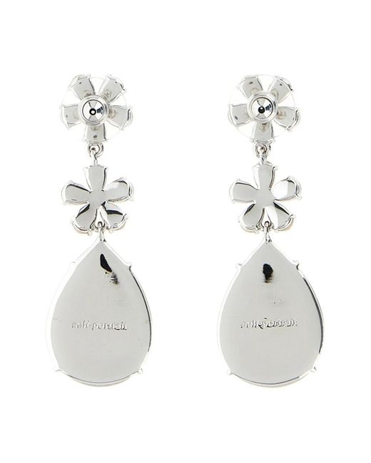 Self-Portrait White Earrings