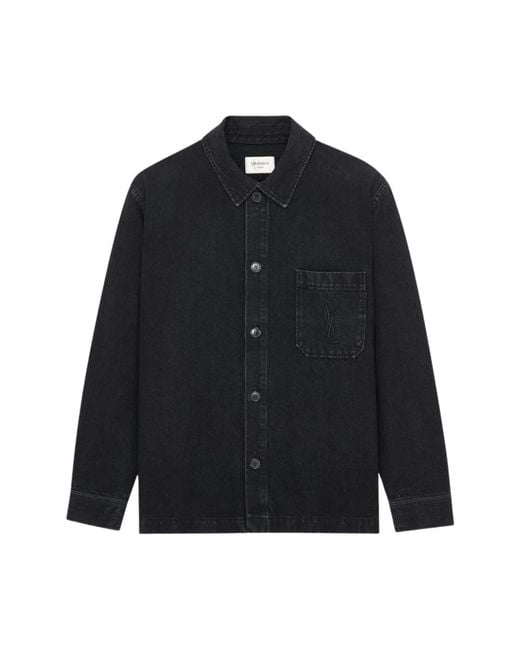 Saint Laurent Blue Denim Jackets for men