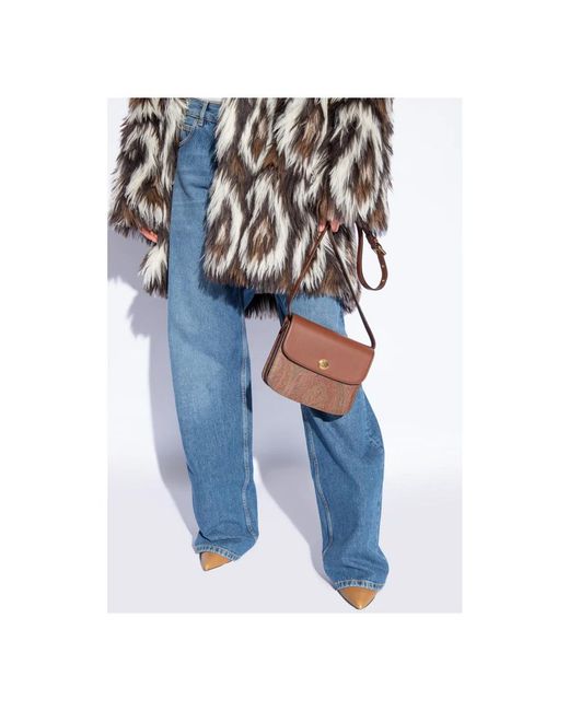 Etro Brown Gemusterte handtasche