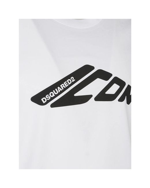 DSquared² Tops ,Wit ,Witte Crew Neck T-Shirts En Polos in het White voor heren