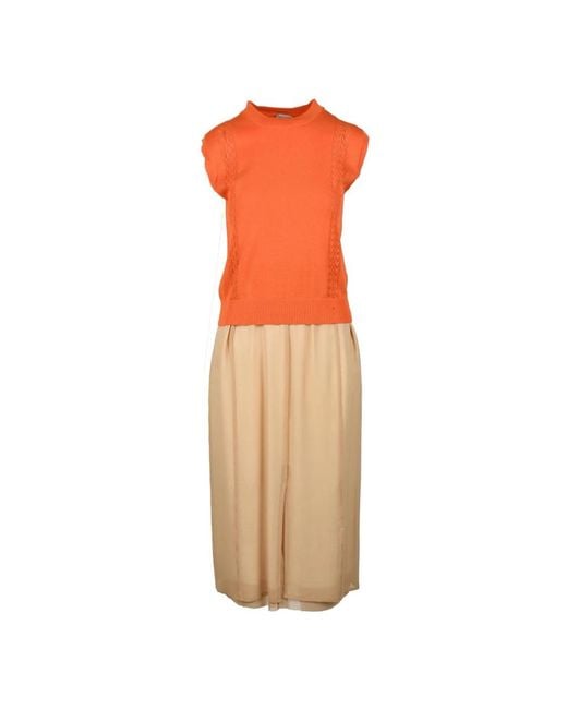 Conjunto Coordinado De Algodón, Mujer, Talla Alysi de color Orange