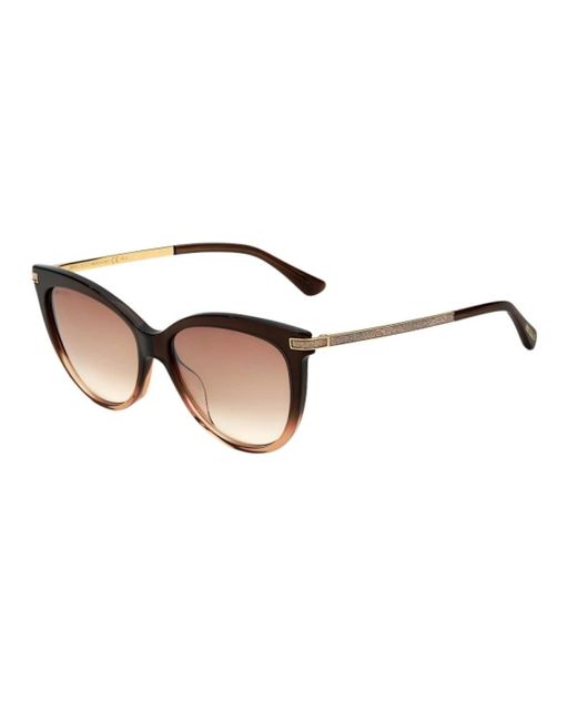 Jimmy Choo Bruine Acetaat Zonnebril in het Brown