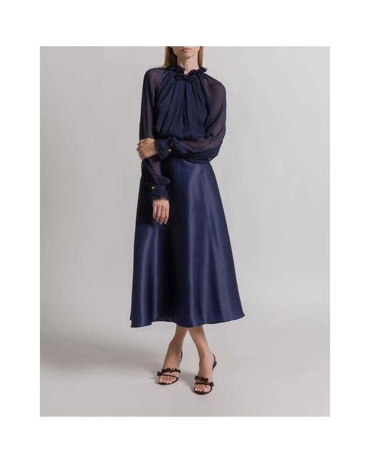 Alberta Ferretti Blue Midi Skirts
