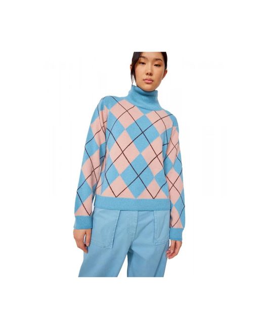 Knitwear > turtlenecks Semicouture en coloris Blue