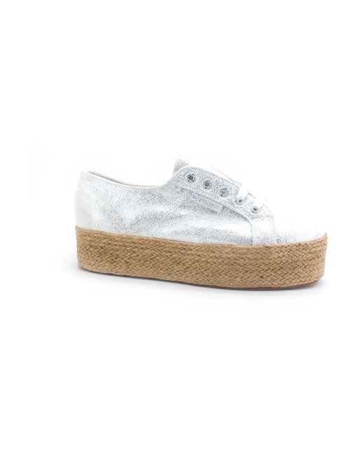 Superga White Platform Sneaker