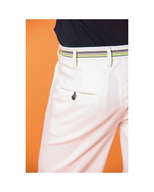 Mason's Weiße Chino Bermuda Shorts Slim Fit in Black für Herren
