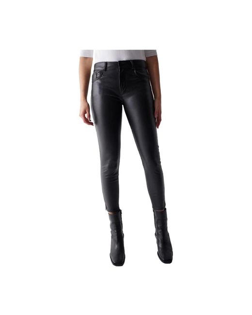 Pantalones cortos de cuero sintético negro Salsa Jeans de color Black