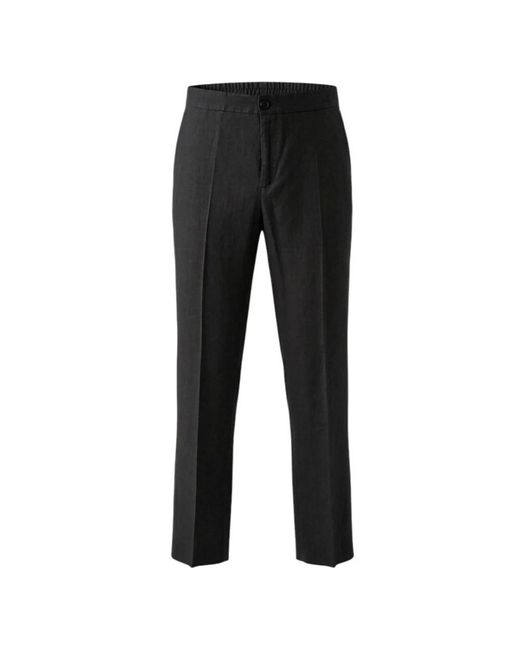 Hevò Black Straight Trousers for men