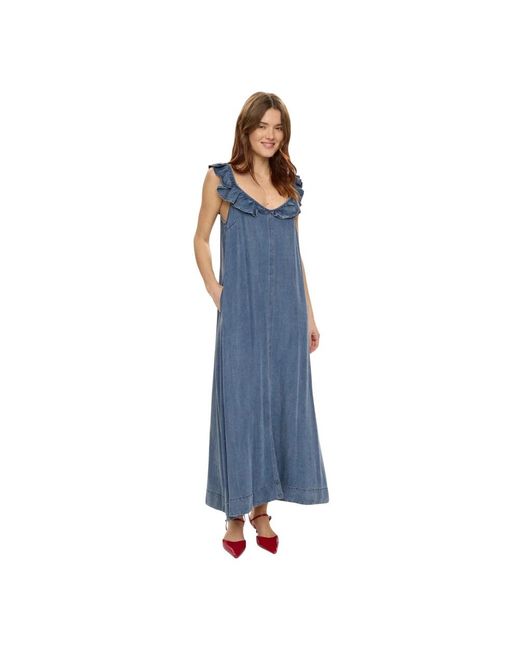 Maxi Dresses Numph en coloris Blue