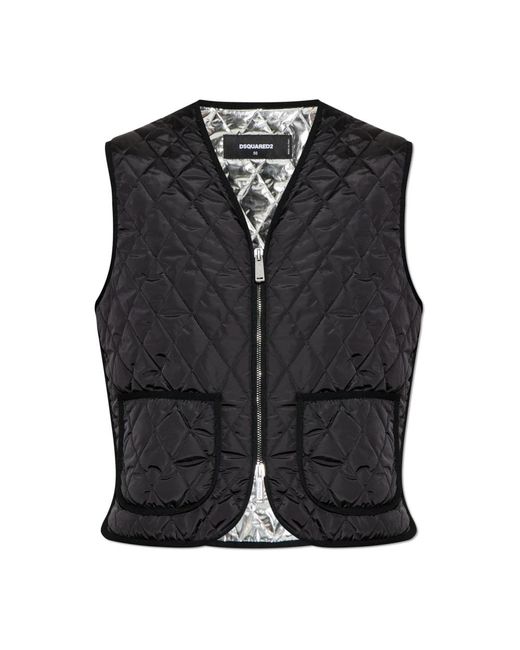 Vests di DSquared² in Black da Uomo